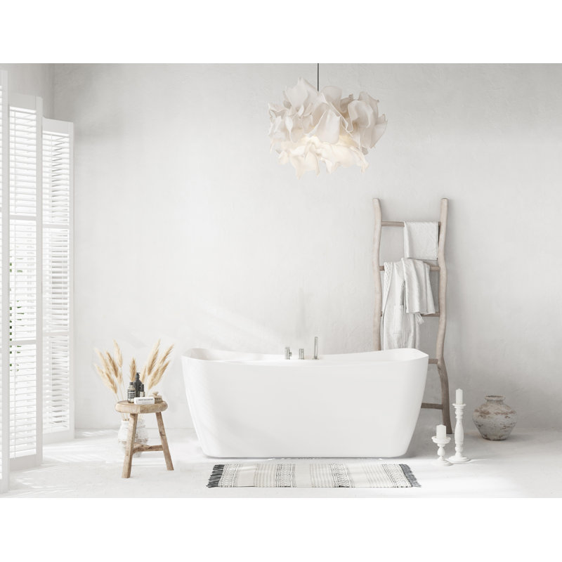 Baignoire de trempage autoportante Dezra, Nickel brossé