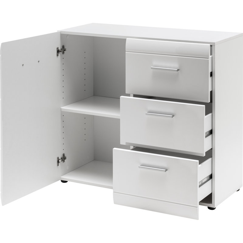 GW-Adana 96cm W 3 - Drawer Chest of Drawers, White