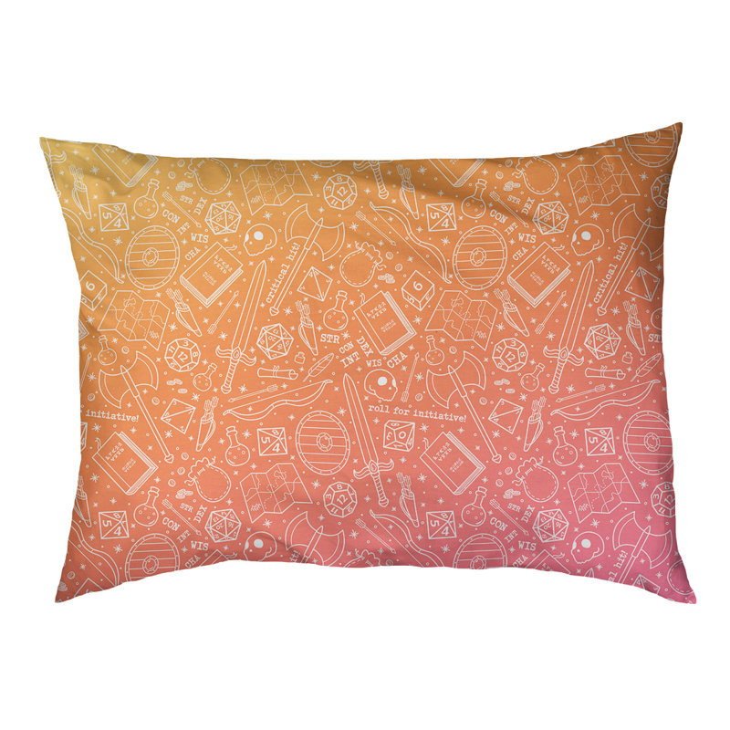 Coussin Byrge, Grand (l 42,5 po x P 32,5 po x H 14 po), Ombre coucher de soleil