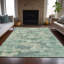 Tapis bleu sarcelle lavable à la machine intérieur / extérieur Xhevrie-112027284