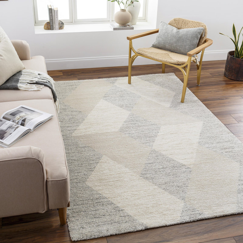 Geometric Indoor Rug, Rectangle 4'3" x 5'11"