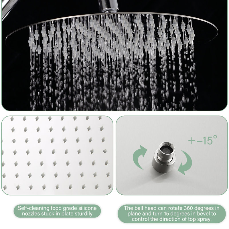 Full/Standard Dual Shower Head 1.8 GPM GPM, Chrome