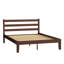 Lit plateforme en bois massif de style Mid-Century avec tête de lit, cadre de lit moderne avec support silencieux et robuste - aucun sommier nécessaire-29881968-26117456