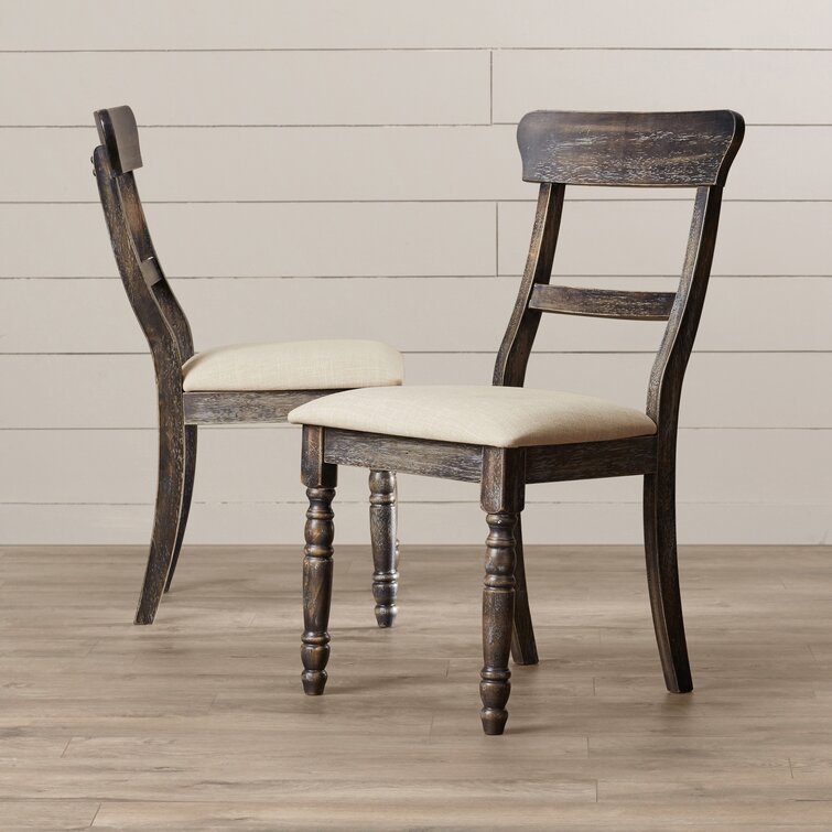 Straker Ladder Back Side Chair in Weathered Pepper