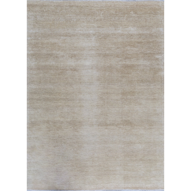Tapis doré et doré de haute qualité noué à la main