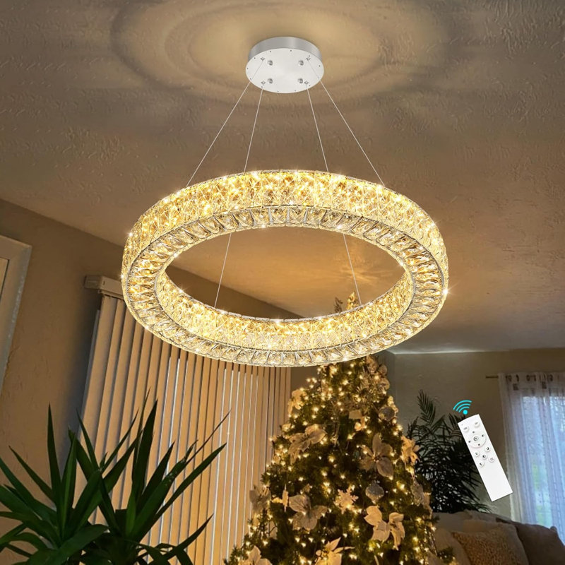Lustre en cristal Glam, Argent argent