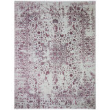 Oriental Area Rug in Silver
