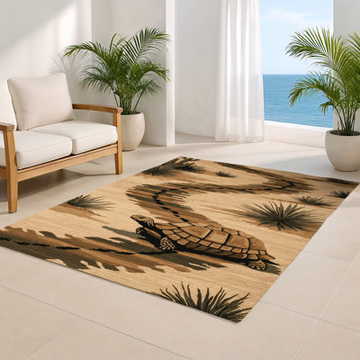 Tapis d'intérieur et d'extérieur brun Nature
