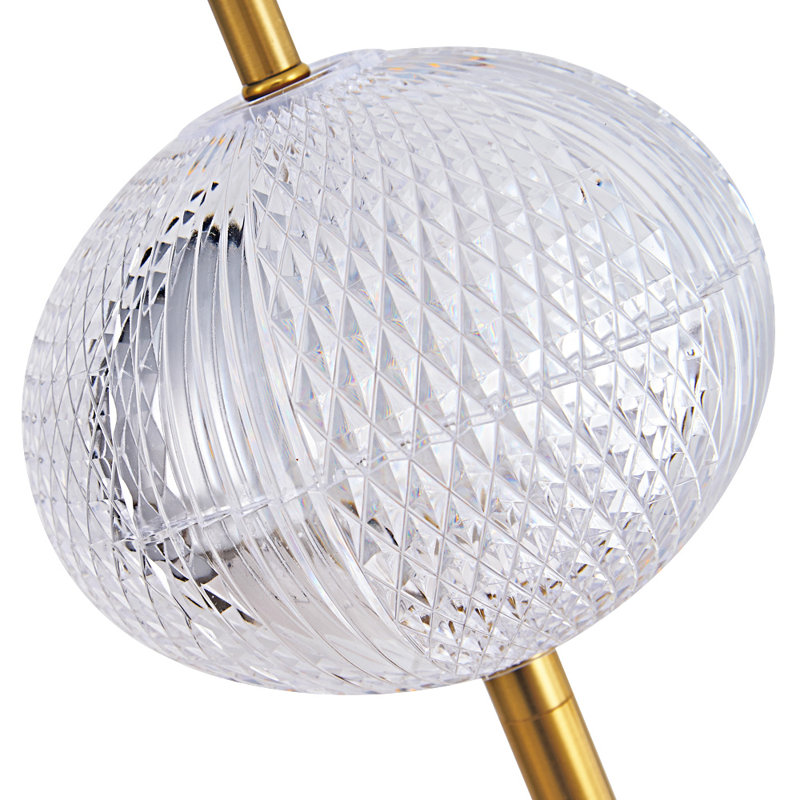 Zanyiah 65'' LED Tripod Floor Lamp with Outlet, Gold