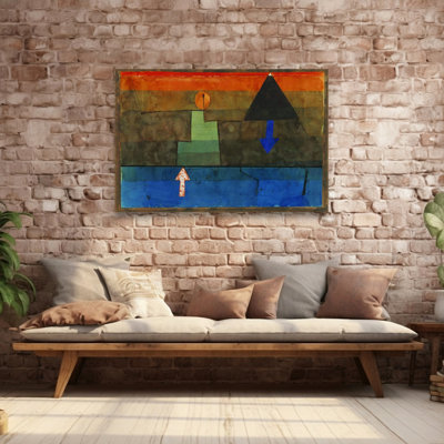 Contraste dans la soirée 1924-1925, reproduction d'art classique abstrait coloré au lever du soleil