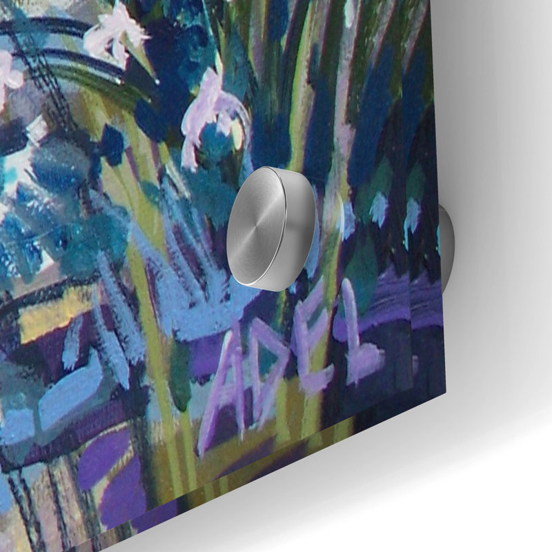 Art mural en verre épique «Blue Bayou Swamp» par ADEL, 36 po x 24 po