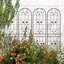 86 treillis de jardin en métal 86,7 po x 19,7 po, base de plante d'extérieur antirouille, noir, assemblage sans effort et support résilient, méthode, solide