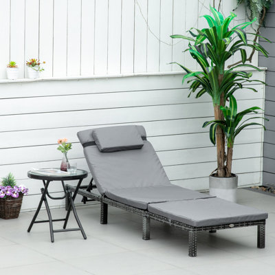 Vinson 195cm Long Reclining Single Chaise with Cushions