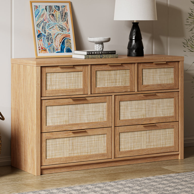 Commode 7 tiroirs Arianna, Chêne naturel