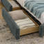 Structure de lit tapissier de style minimaliste moderne - Tissu de fil circulaire-1038431844-1038431841