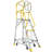 5 Step 375Lbs Aluminum Rolling Platform Ladder