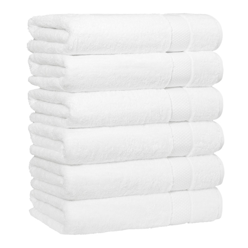 STARLIGHT 100% Turkish Cotton Terrycloth Bath Towels, White