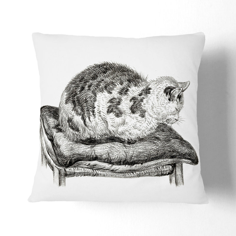 Square Throw Cushion, 40cm H x 40cm W x 15cm D, Black