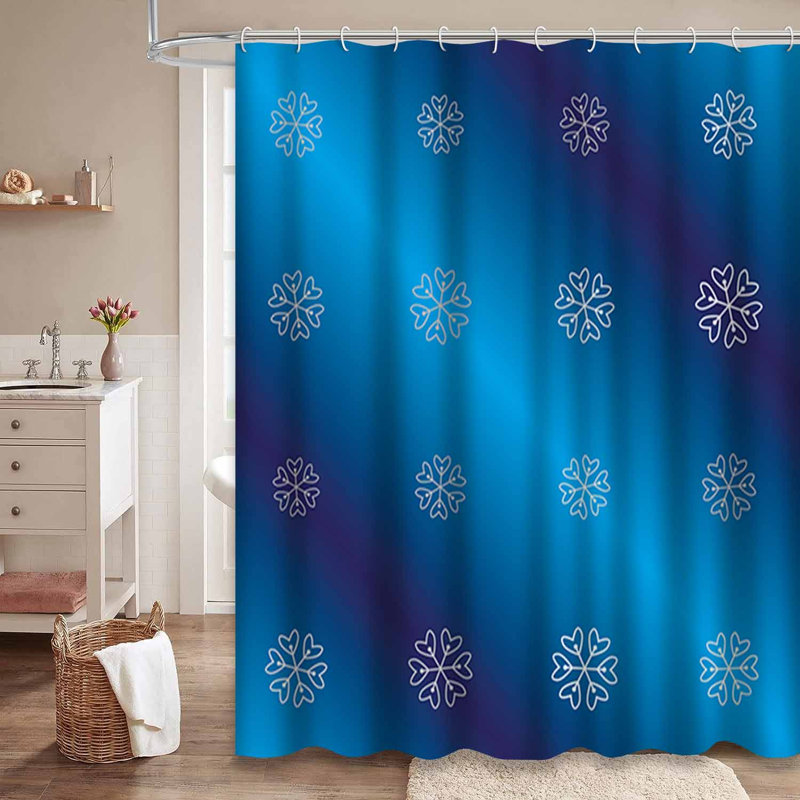 Rideau de douche Christmas avec 12 crochets, L 72 po x l 72 po
