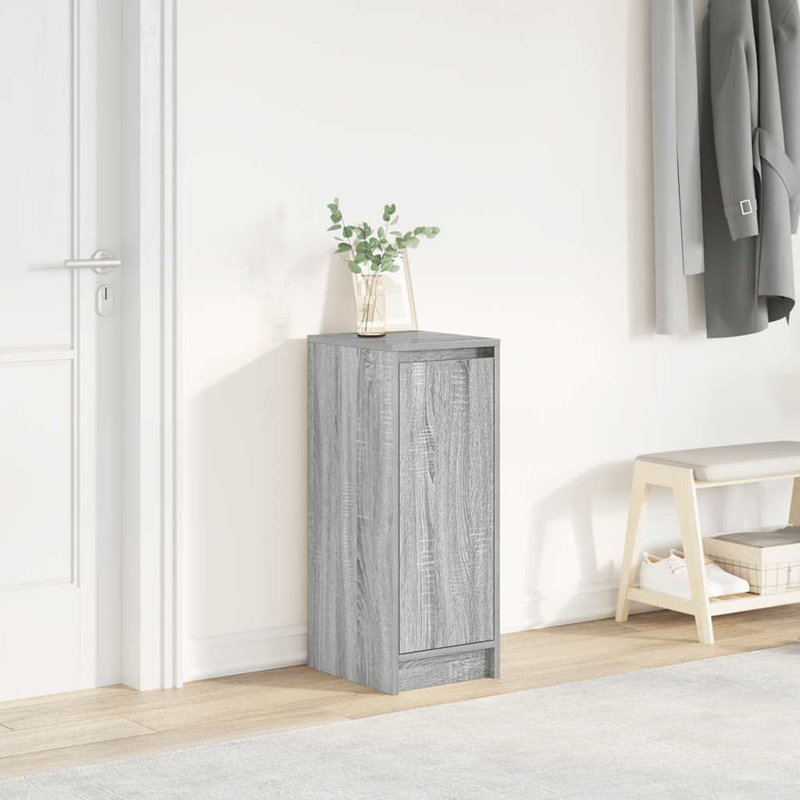 3 Pair Shoe Storage Cabinet, Grey Sonoma