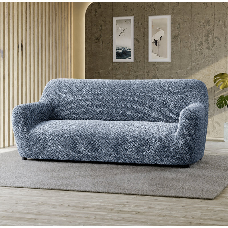 Housse extensible pour canapé - Durable et élégante - Collection Printed, L 85 po, Brun vénitien