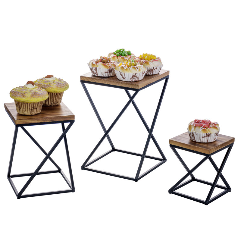 Présentoir à gâteaux 3 pièces Nyleen