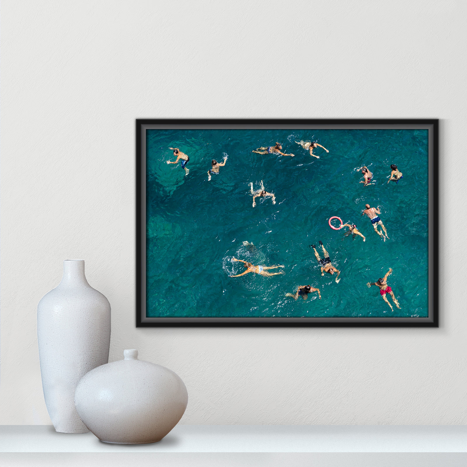 Tonti - Photograph Print, 13.5" H x 19.5" W x 2" D, Black Framed Canvas
