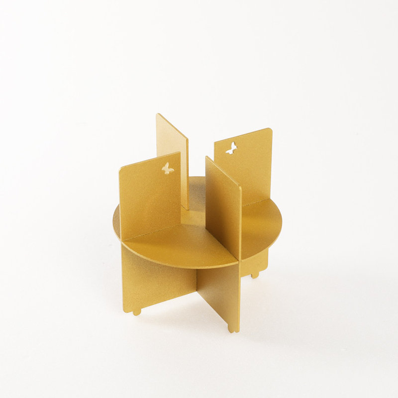 Metal Tabletop Candlestick, Gold
