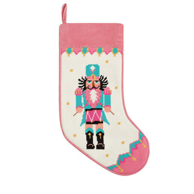 Drummer Needlepoint Embroidered Stocking