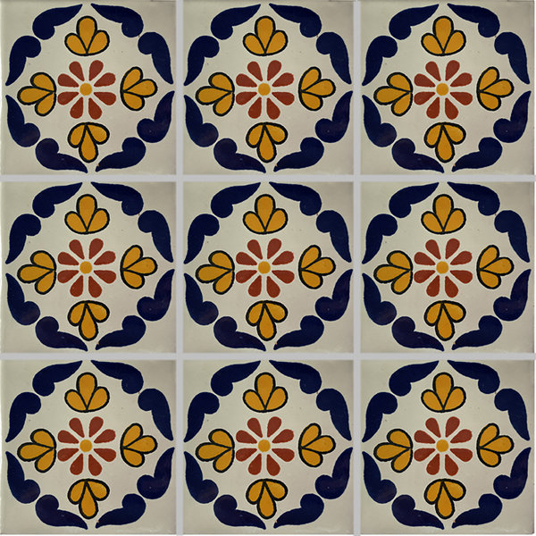 4.2" x 4.2" 9pcs TalaMex Wendy Talavera Mexican Tile