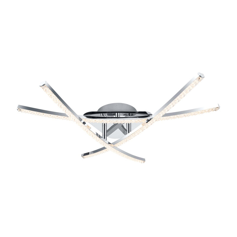 Samford 3 Light Built-in, Integrated LED, Beaded, Modern Ceiling Flush Light - 57x50x10cm, non-dimmable, 3,000K Neutral white