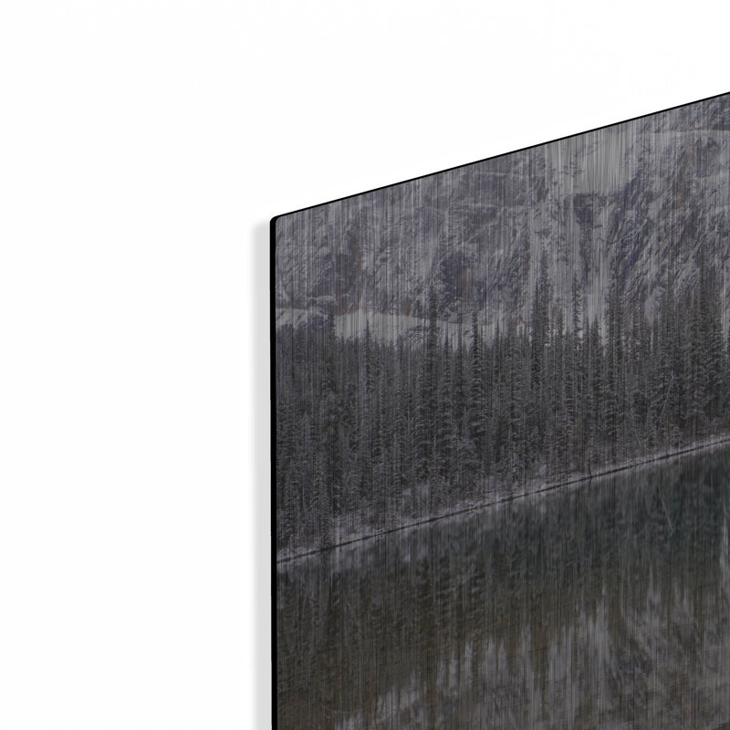 «Cavell Lake 1» par Joe Reimer, art mural en métal, H 12 po x l 16 po