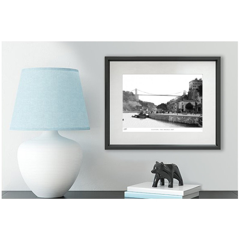 Clifton, The Bridge 1887 - Single Picture Frame Print, 28cm H X 36cm W x 2cm D