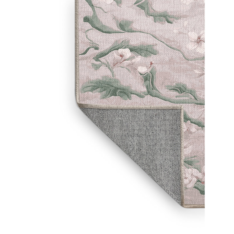 Machine Washable Beige Area Rug, Square 3'