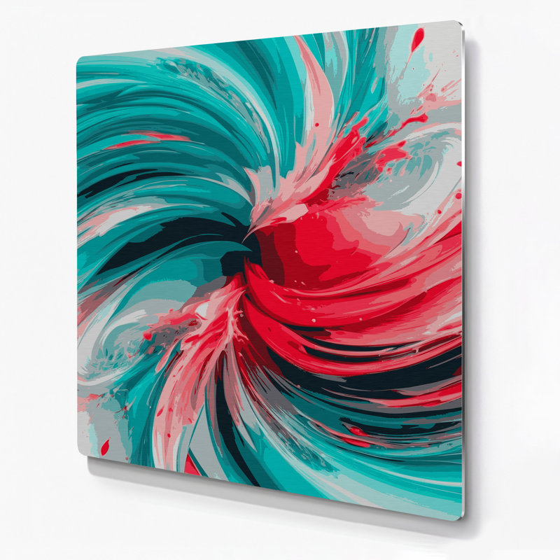 Art numérique bleu abstrait numérique 76, H 12 po x l 12 po