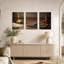 Métronome et partition sur ensemble de bureau en bois, ensemble de 3 toiles-1031535430