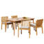 Ensemble repas d'extérieur en bois d'acacia-438834845