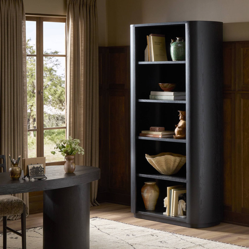 Pilar Bookcase, Charcoal Oak
