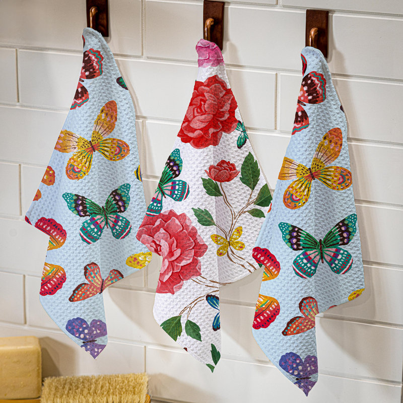Butterfly Toile Quick Dry Dish Cloth