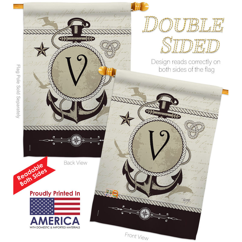 Double Sided 40'' H x 28'' W Polyester House Flag, V