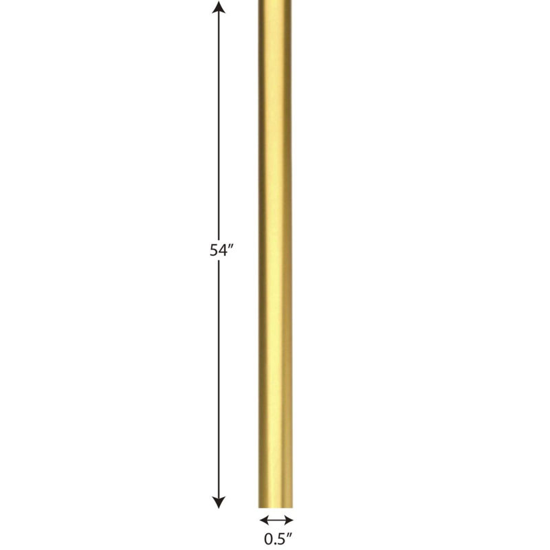 Mini Pendant Stem Extension, Natural Brass