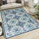 LUNA Machine Tufted Area Rug – Navy Blue & Ivory Mediterranean Pattern