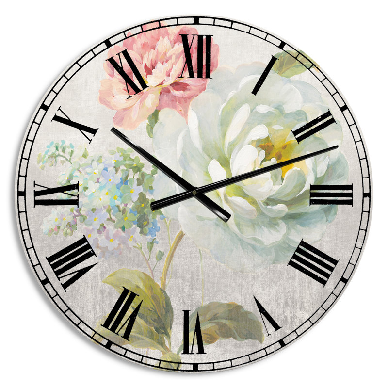 Swigart Country Flower Bouquet - Horloge murale chalet, Petit