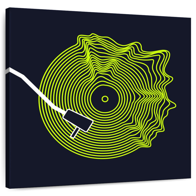 Disque vinyle Abarca Neon, H 10 po x l 10 po