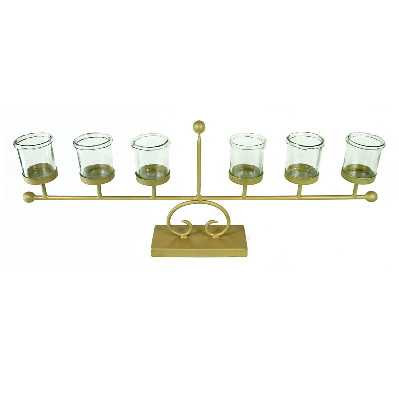 11.5'' H Tabletop Candelabra, Golden
