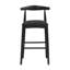 Tabouret de bar en tissu noir (ensemble de 2)-294465701