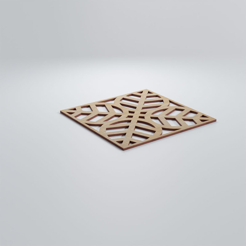 Panneaux muraux décoratifs en bois Garland, Hickory, H 11 3/8 po x l 11 3/8 po x P 1/4 po
