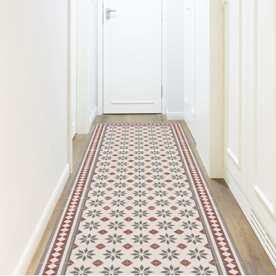 Endi Vinyl Machine Printed Area Rug