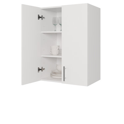 MAYBOSS 24 x 33 Inch Wall Cabinet set of 1, Kitchen Wall Mounted Wooden Storage Cabinet, Double Door Cabinet with Soft Close, Adjustable Shelf, for Kitchen, Garage, Laundry, Bathroom
