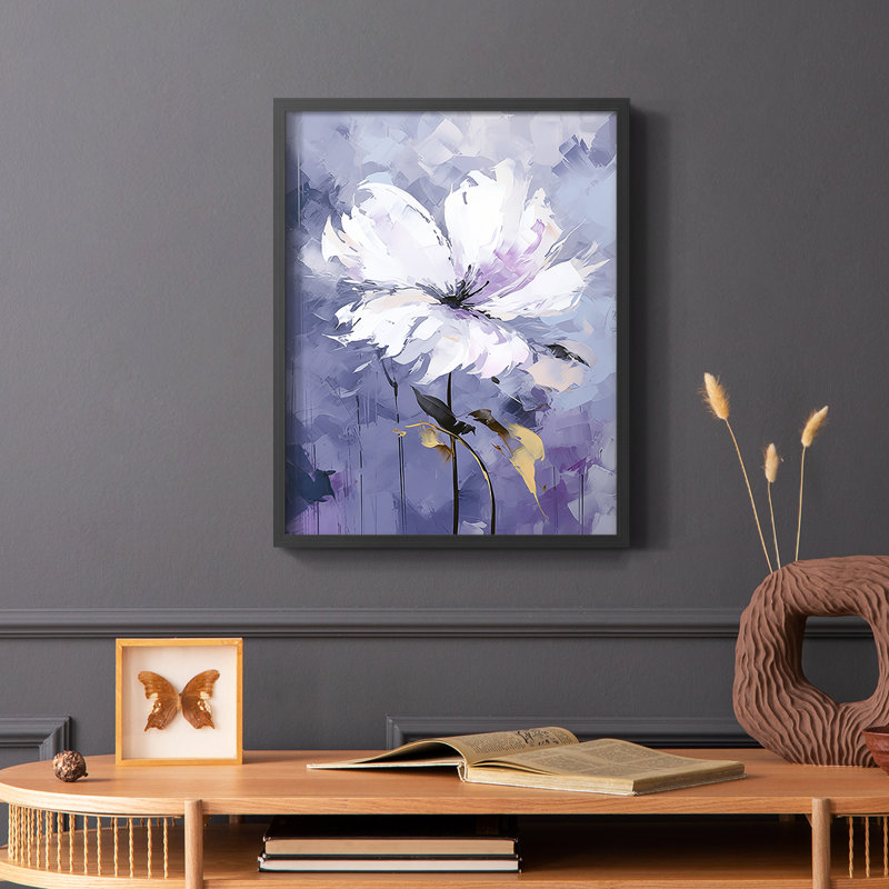 FLORAL Series CDxxxxi - Impression encadrée de qualité supérieure - Prêt à être accroché - Aucun clou requis, Cadre noir